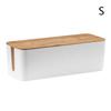 Cable Storage Box Power Strip Case Wooden Power Line Wire Management Organizer Anti-Dust Charger Socket Network Line Storage Bin