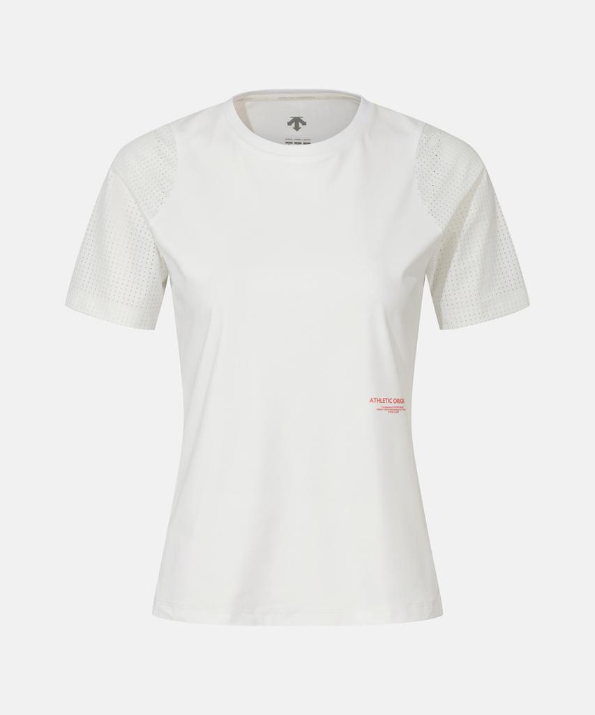 DESCENTE Women'S Mesh Slim Fit Short Sleeve T-Shirt White Sr322Rts73