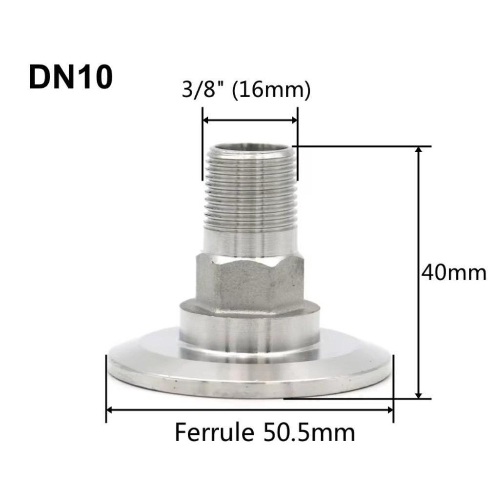 Sanitary Grade Triple Clamp Adapter SS304 Stainless Steel Sanitary Grade Fitting  Fluid Systems