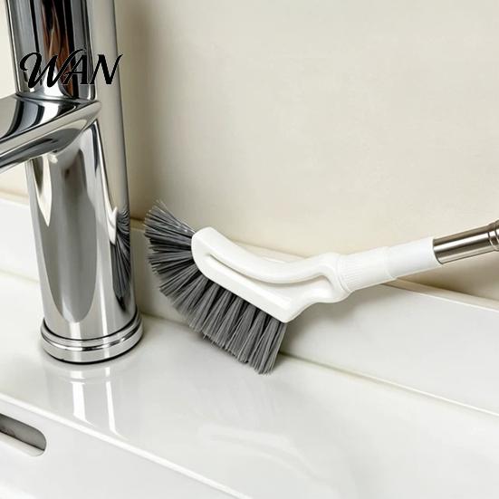 Hard to Reach Area Cleaner 1/2/3/4/5Pcs Telescopic Floor Cleaning Brush, Extendable Long Handle Scrub Crevice Tool for Toilets, Crevice, Grout, Narrow