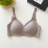 Flocking strip Soft support Traceless underwear Women's no steel ring Small breasts gather and close secondary breasts Fixed cup bra