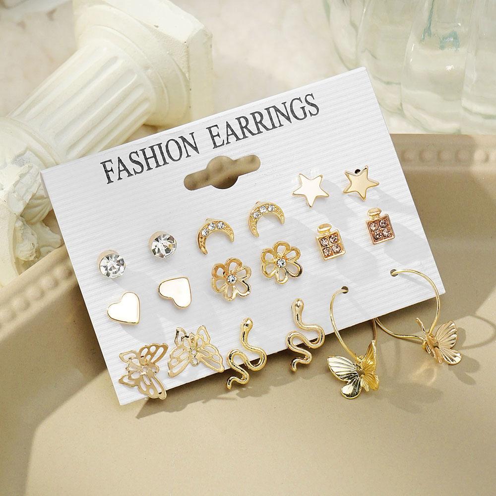 Набор геометрических висячих серег с кисточками и бабочками, женские модные серьги-подвески в богемном стиле