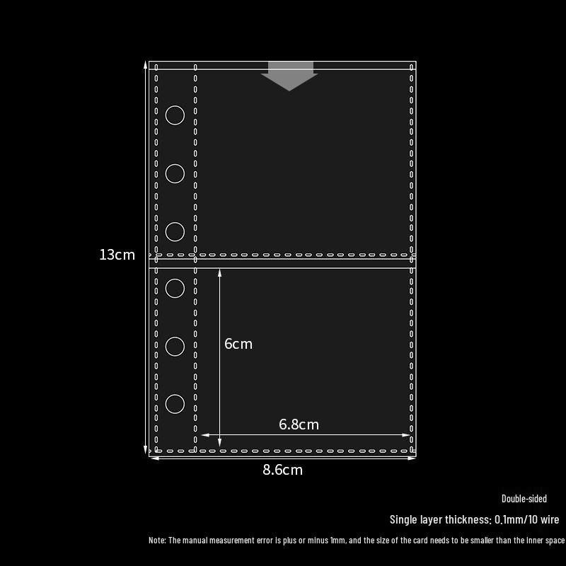 A7 High Transparency Two-Pocket 3-Inch Card Storage Album