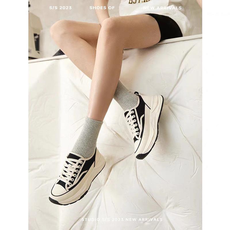 Холщовые туфли женские на платформе туфли Форреста Гампа маленький ароматный ветер женские туфли новые весенне-осенние для отдыха и спорта маленькие белые туфли маффин