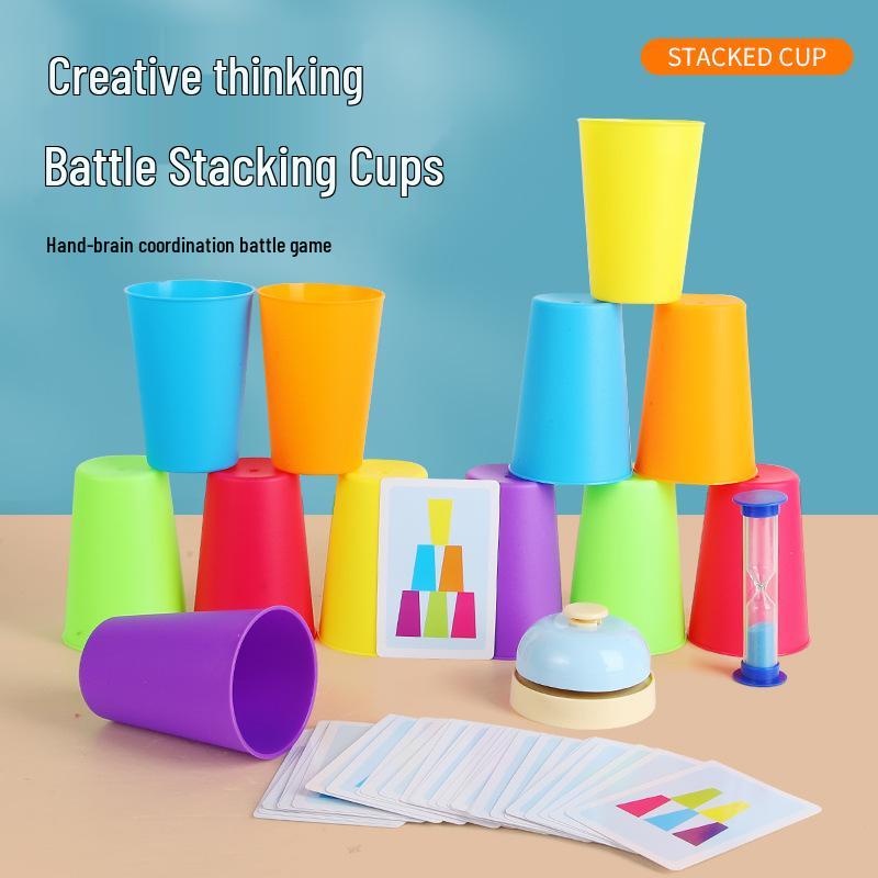 Educational Stacking Cups: Colorful Cognitive Toy for Toddlers and Parent-Child Play