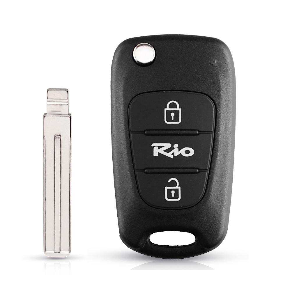 For K.I.A Rio 3 Picanto Soul Ceed Cerato Sportage K2 K3 K5 3 Buttons Flip Folding Remote Auto Car Key Shell Blanks Case