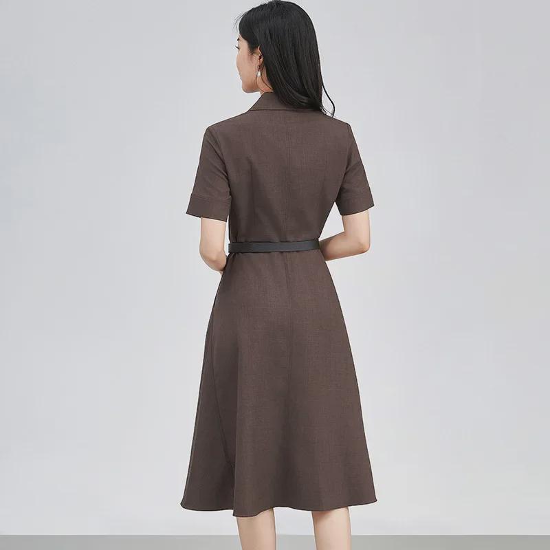 Французский шик для поездок на работу: Премиум легкое роскошное женское платье-костюм