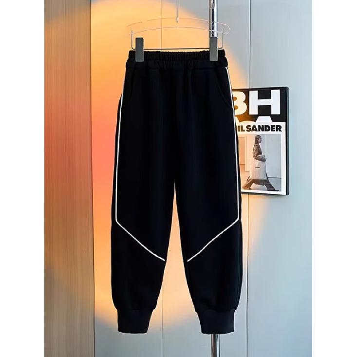 Брюки для мальчиков весна-лето-осень Брюки для детей и подростков Тонкие детские спортивные прямые брюки Модные брюки с тремя полосками Модные