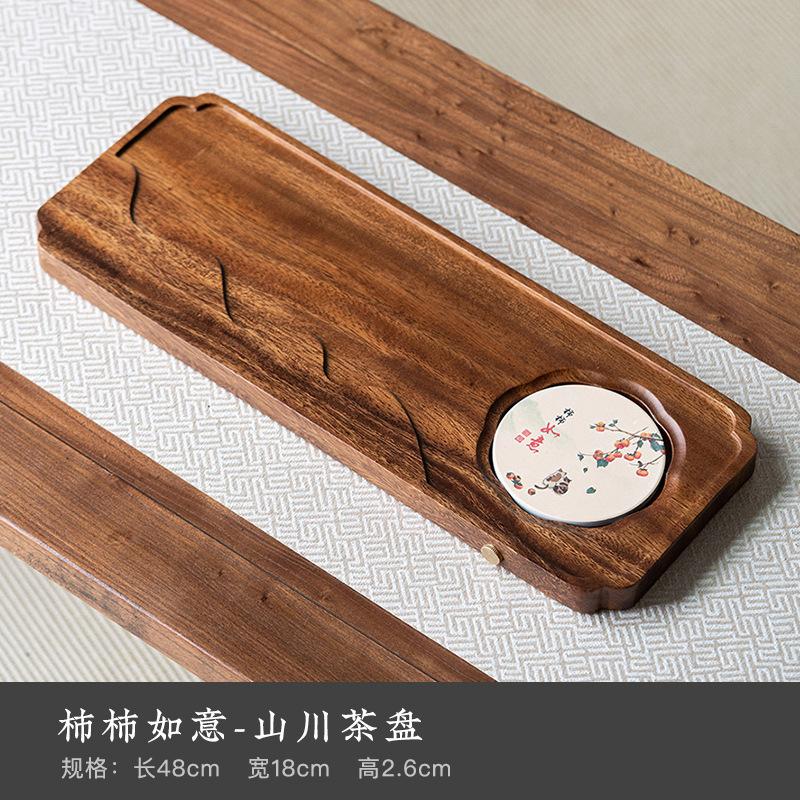 Абсорбирующий поднос Zen Walnut Dry Bubble, прямоугольный поднос для чая, стол для чая Kung Fu, цельный деревянный дренажный горшок, держатель подшипника