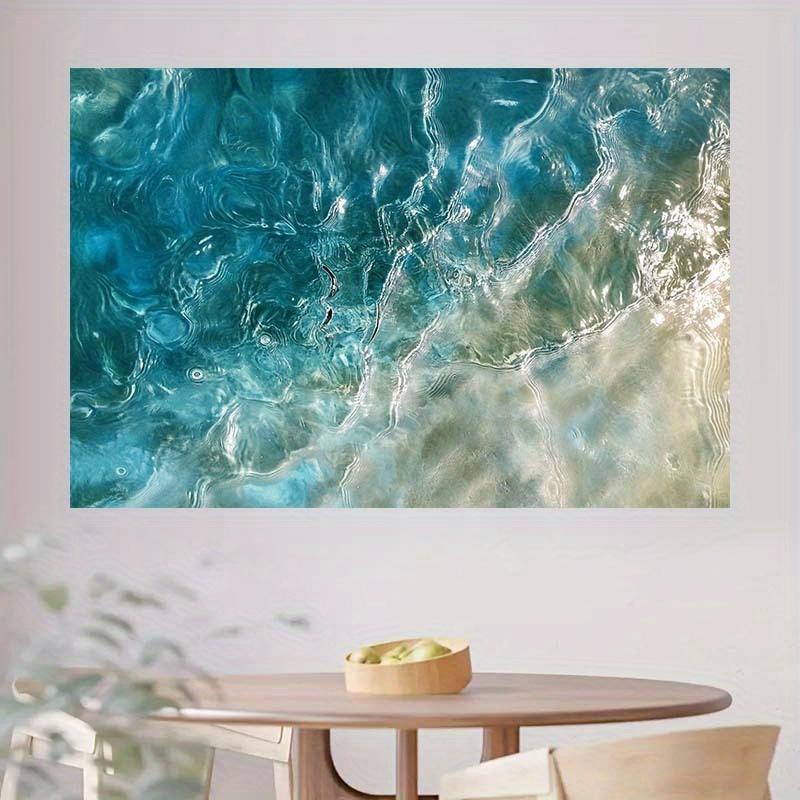 1 piece of ocean blue photo background fabric: turquoise to blue-green wavy effect, no energy required