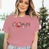 Women Merry Christmas Short Sleeve Tshirt Santa Axolotl Premium Girls Clothing Crew Neck Axolotl Christmas Gift Classic Tshirt