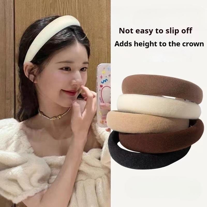 Высокая заколка для волос, губчатая повязка на голову, широкополая, женская, на все случаи жизни, популярная в сети, для выхода в свет, для умывания лица, повязка для прижимания волос, головной убор