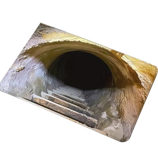 Yousheng 3D Ковер с ямой Реалистичный коврик для пола с бездонной ямой Забавный ковер с оптической иллюзией с нескользящей основой для прихожей, гостиной, ванной комнаты