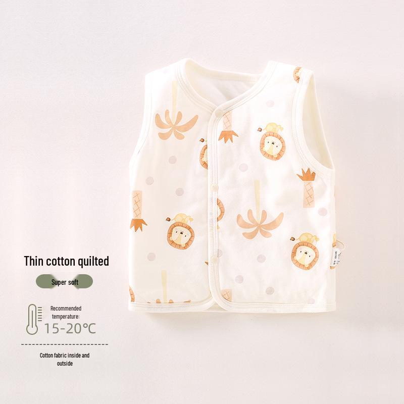Унисекс Детский Хлопковый Утепленный Безрукавный Теплый Жилет для Осени и Зимы