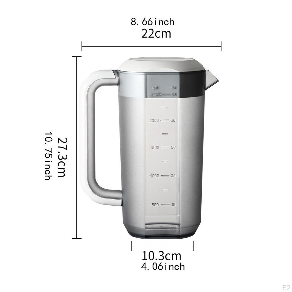 Water Pitcher Beverage Carafe Multifunctional with Spout Iced Tea Drink Container for