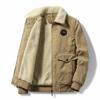 Men's Spring and Autumn Corduroy Jacket Padded Padded Padded Thickened Padded Daddy Winter Men's Jacket