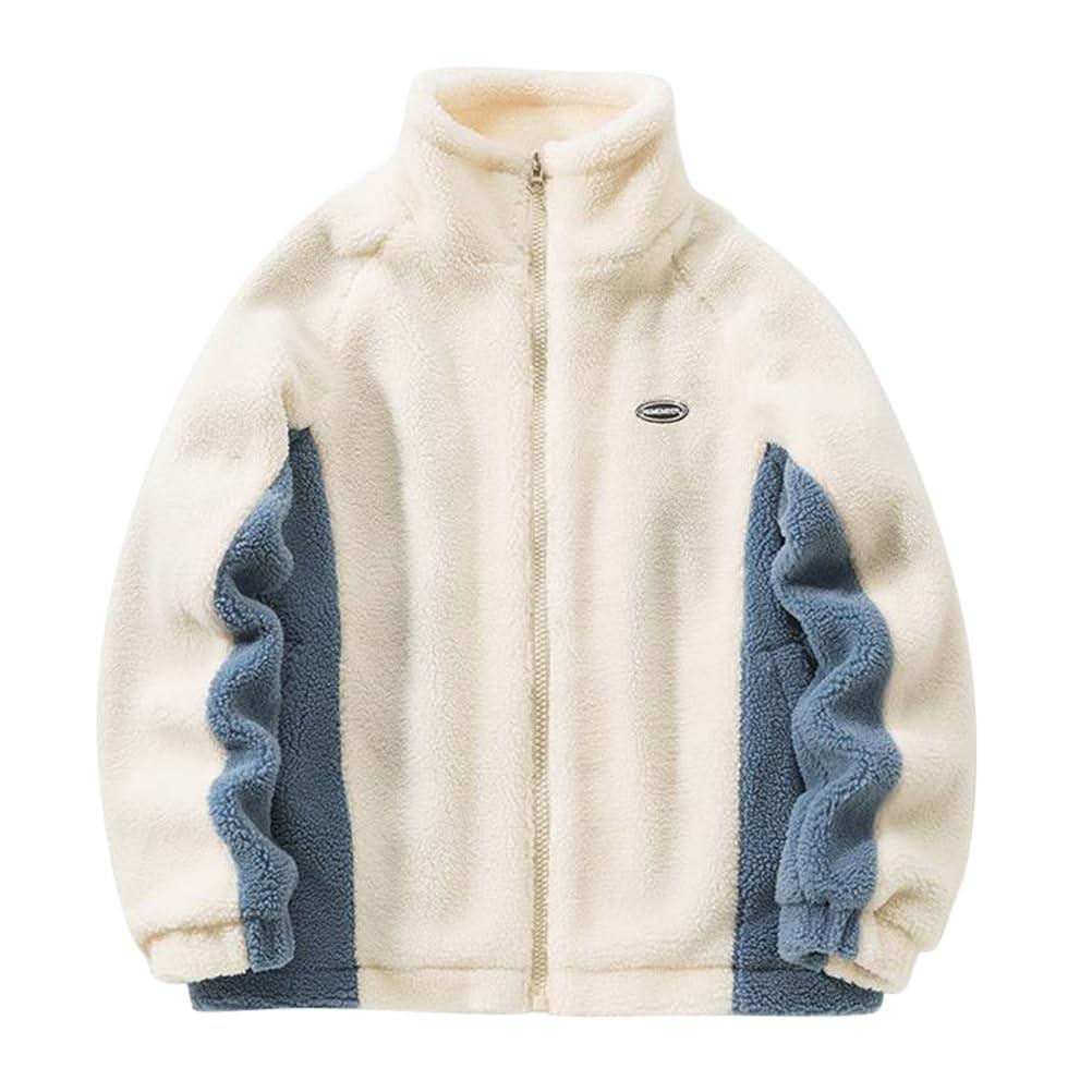 Унисекс пальто из флиса и хлопка с трехслойной хлопковой застежкой-молнией ягненка