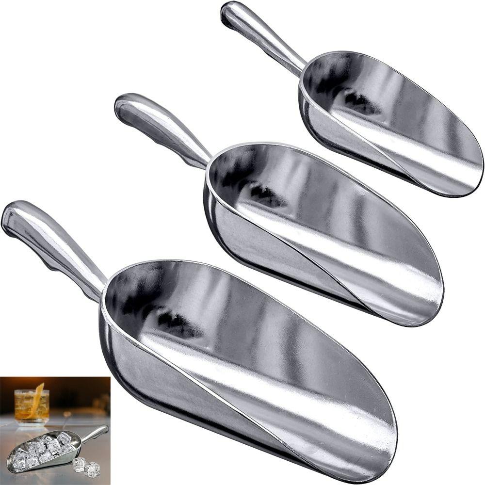 Мерные ложки для кофейных зерен Скребок для зернового батончика Совок для льда Алюминиевый сплав Лопатка для льда Мерные ложки для льда