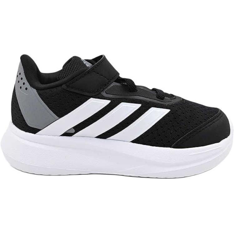 Adidas Duramo 2.0 I черные белые серые детские кроссовки Core-Black Cloud-White JI1697