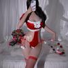 Yiyue Сексуальное рождественское нижнее белье: Боди с открытой промежностью и соблазнительный комплект с быстросъемными деталями