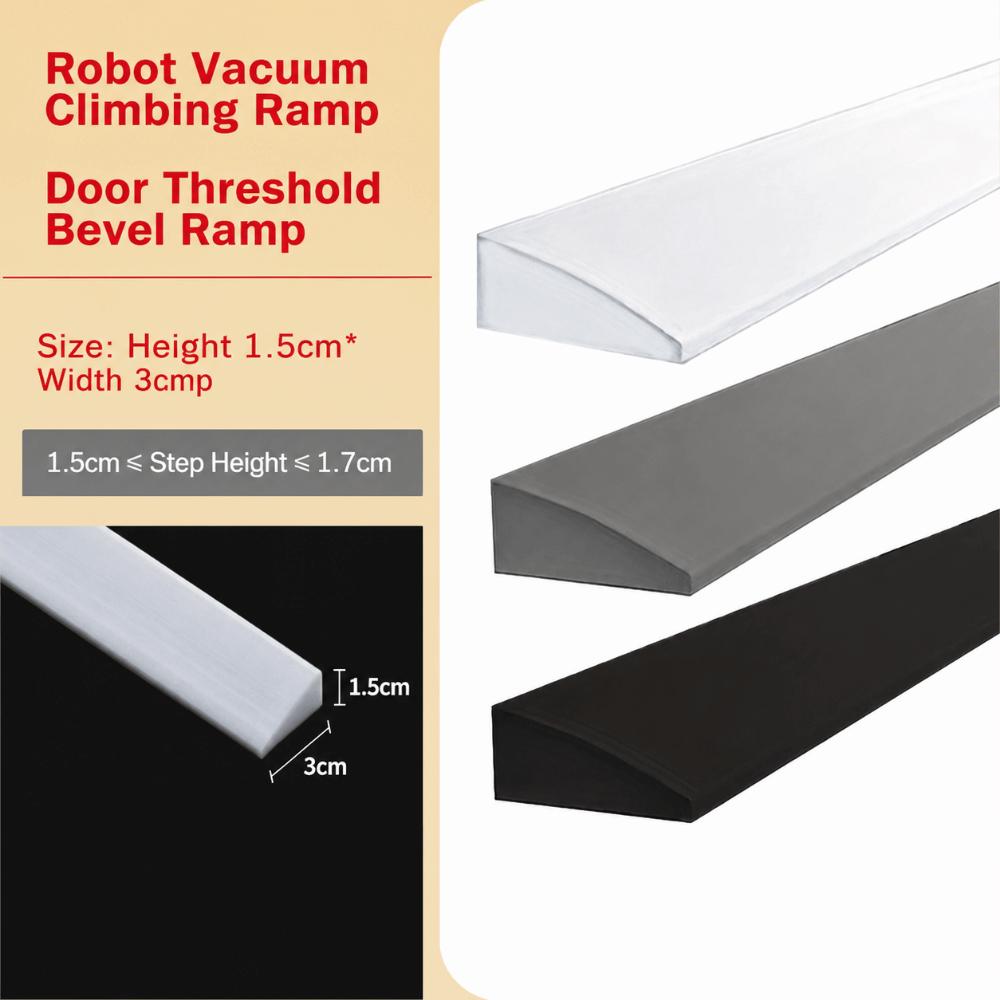 1M Self-adhesive Threshold Ramp Bendable Water Barrier Shock Resistant Door Sill Pad Robot Climbing