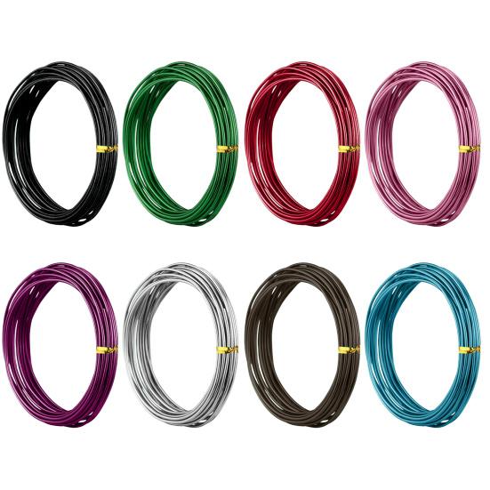 4 рулона 10 м проволока для бонсай анодированный алюминий гибкие цветные самодельные садовые растения