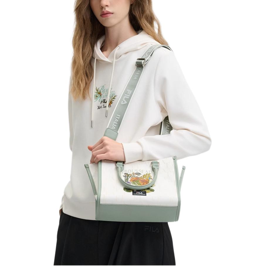 Fila X Rousseau Серия Heritage Повседневный Удобный Вышитый Трикотажный Свитшот с Длинным Рукавом Женский свитшот Овсяный F11W448213F-BG