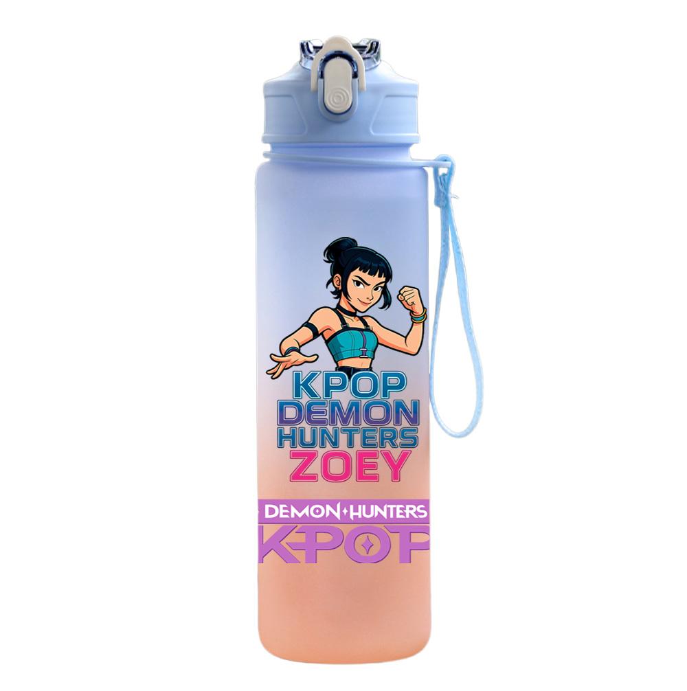 750Ml Water Bottle Demon Hunters Printed Large Capacity Drinking Cup Portable Outdoor Sports Water Cup Children Kid Gift