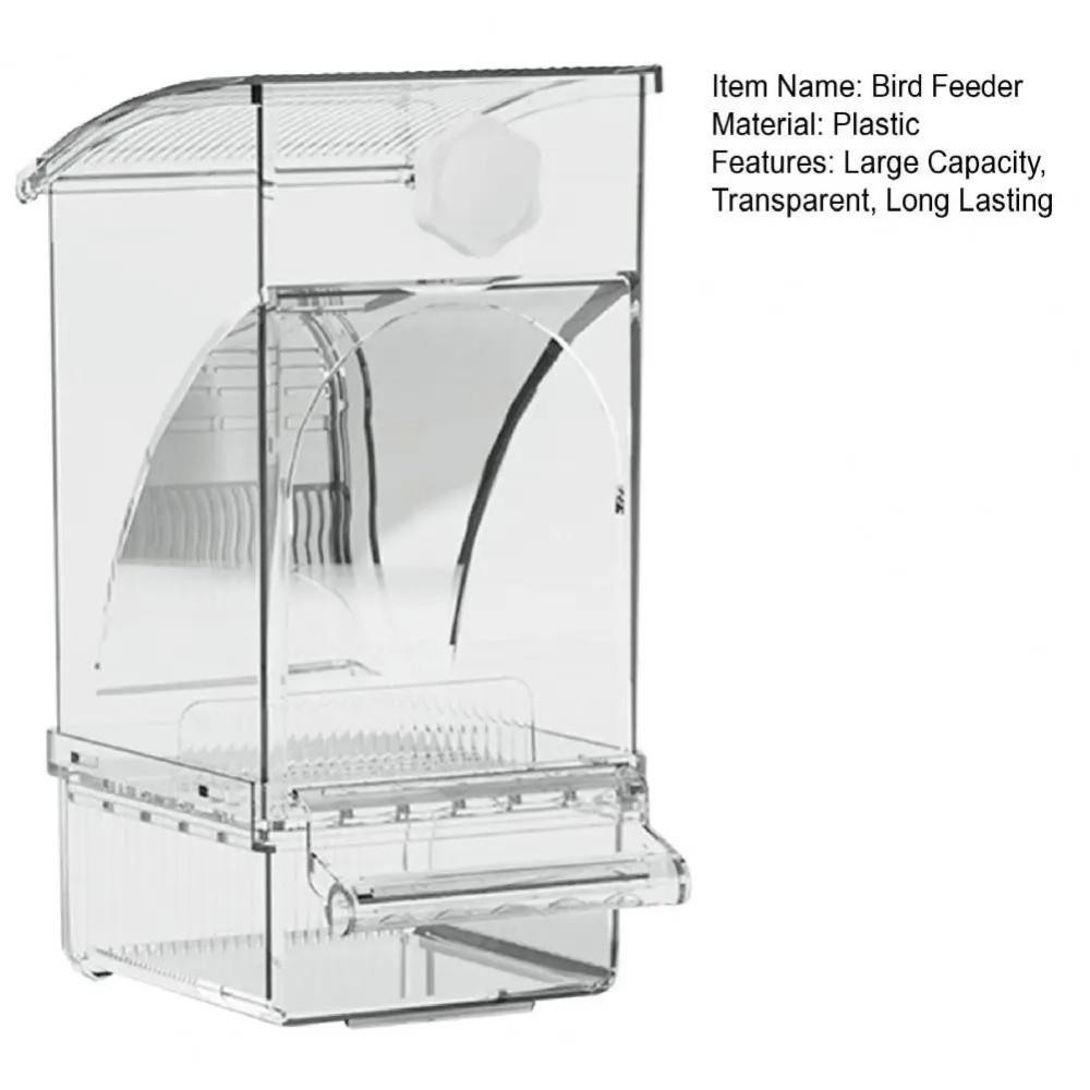Weather-Resistant Bird Feeder Large Capacity Shake-Resistant Feeder Transparent Feeder Garden