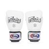 Боксерские перчатки Fairtex из натуральной кожи BGV1 Дышащие Белые 12 унций