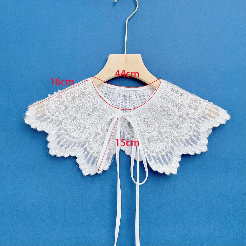 "Women's Beaded Bow Collar Shawl - Autumn/Winter Imitation Woolen Design"