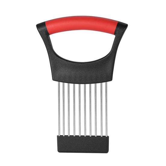 Держатель для лука для нарезки зубцами из нержавеющей стали, устойчивый к ржавчине овощерезка для картофеля, помидоров, авокадо, яиц, фруктов, лимонов, мяса, вспомогательный инструмент