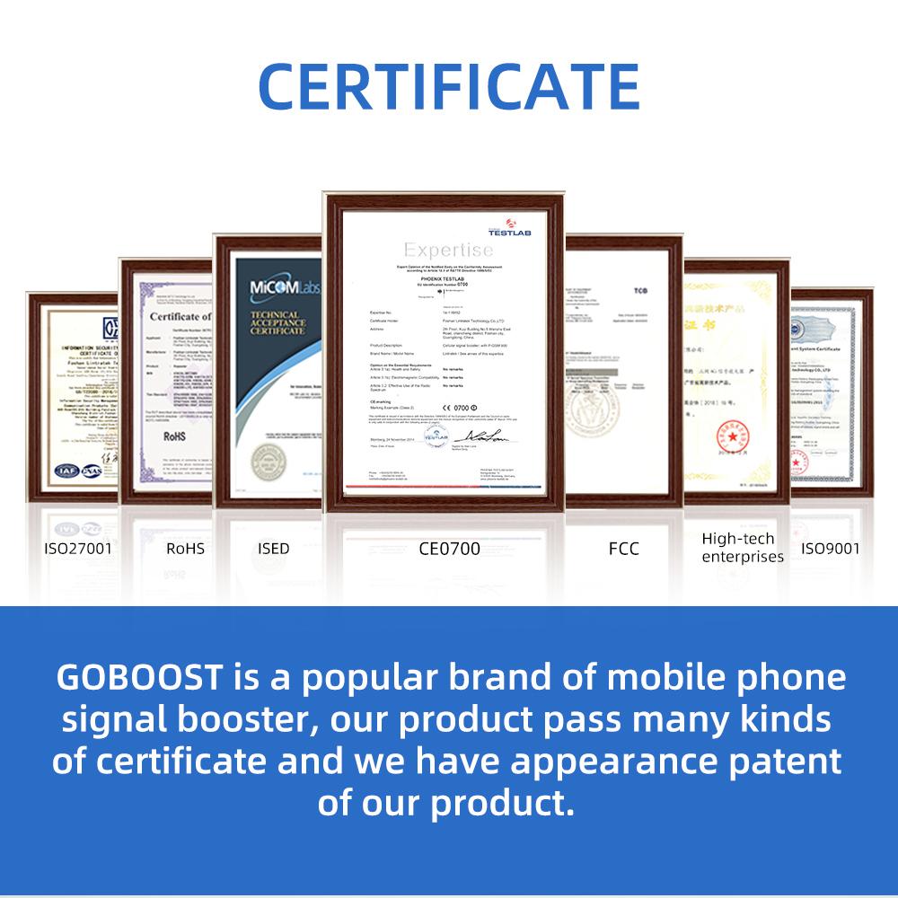 GOBOOST Новый модернизированный трехдиапазонный усилитель сигнала с высоким коэффициентом усиления 70 дБ 2G + 3G + 4G Усилитель сотовой связи 850 900 1800 2100 МГц Ретранслятор мобильной сети с комплектом антенны