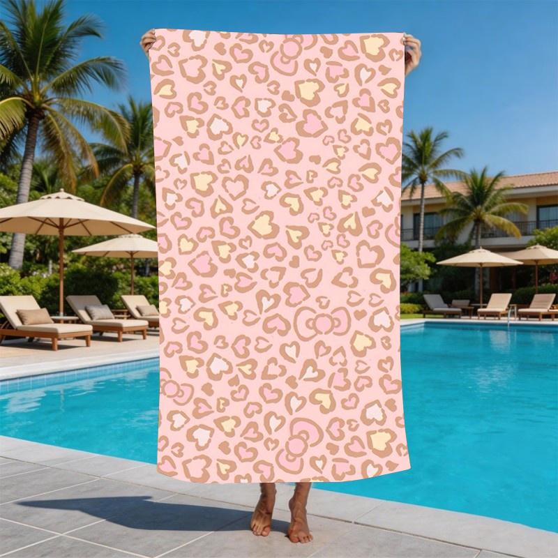 Sexy Wild Leopard Microfiber Beach Towel Oversized Extra Large Sand Free Pool Towels Quick Dry Super Absorbent Swim Blanket