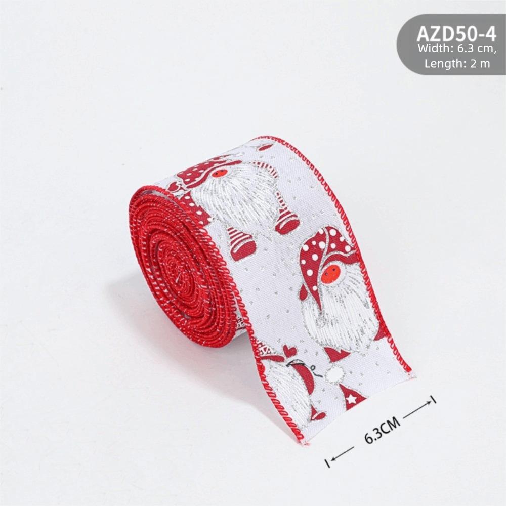 Новая Рождественская Лента 2 м DIY Клетка Снеговик Снежинка Тканевая Спиральная Лента Имитация Льна Мешковина Лента Праздничные Поделки