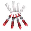 4Pcs Aluminum Alloy Front and Rear Shock Absorber RC Shock Damper for ARRMA 1 10 Remote Control CarRed