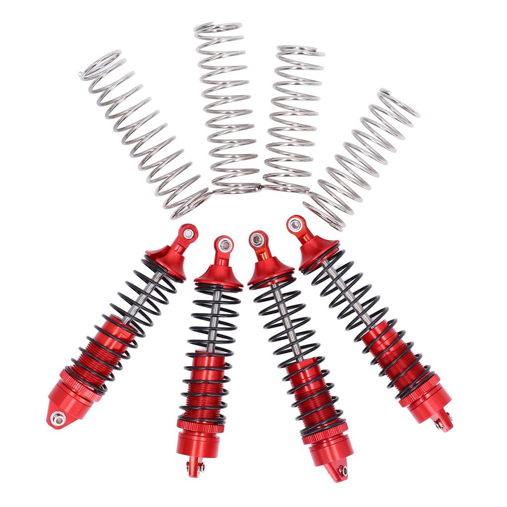 4Pcs Aluminum Alloy Front and Rear Shock Absorber RC Shock Damper for ARRMA 1 10 Remote Control CarRed
