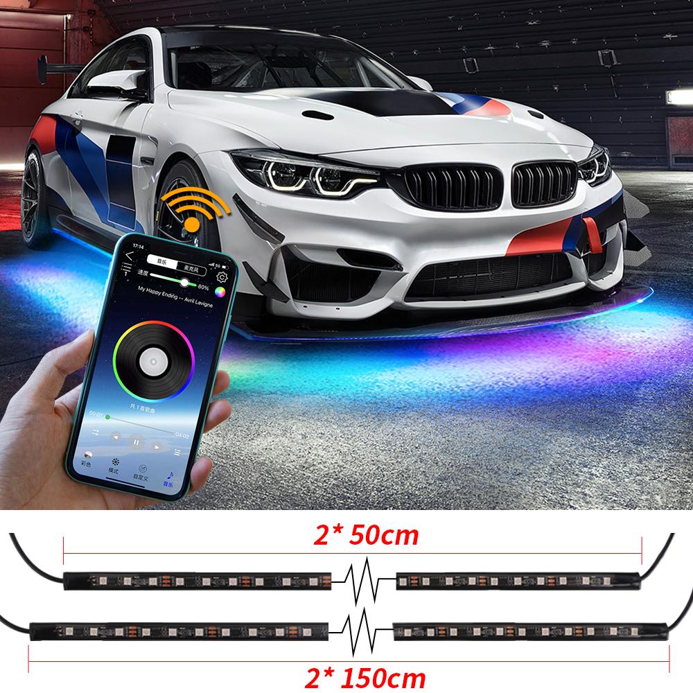 Светодиодная лента для подсветки днища автомобиля Symphony LED Ambient Chassis Light JDM Подсветка днища Управление через приложение Звуковое управление RGB Неоновый свет Атмосферная лампа