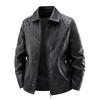 Men's leather jacket new business casual jacket men's spring and autumn regular lapel comfortable large size top