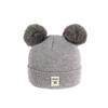 Winter Children Warm Baby Knitted Hats With Pom Pom Kids Knit Beanie Hats Solid Color Infant Hat For Boys Girls