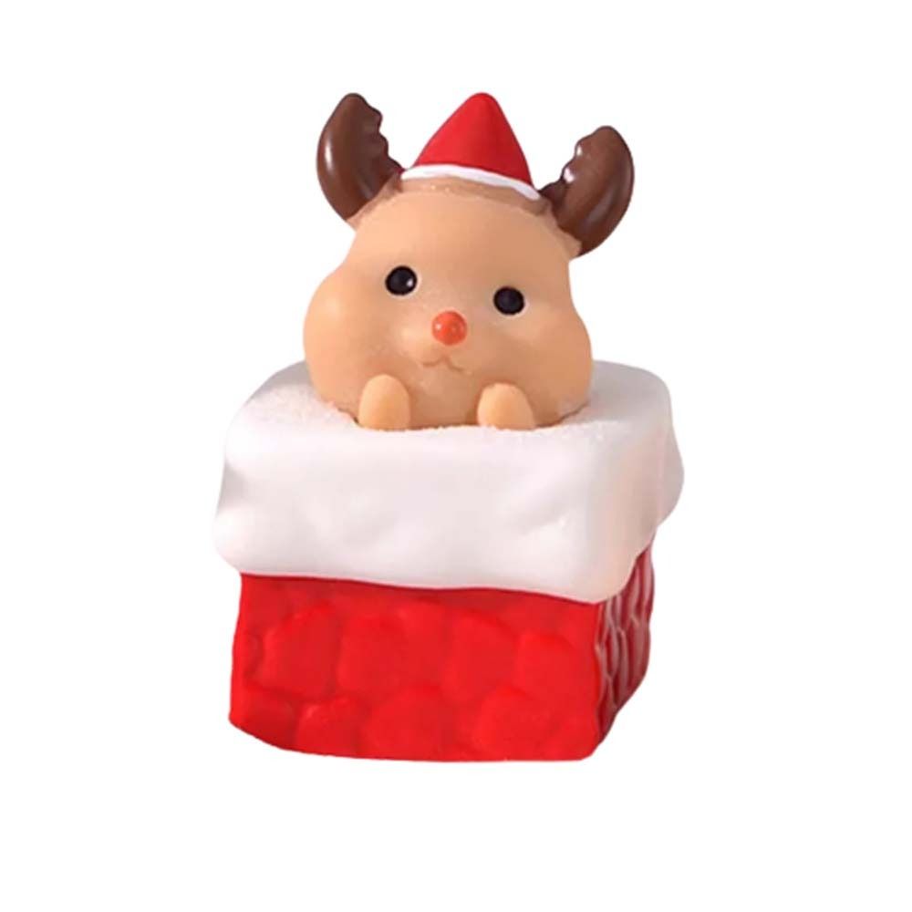 Миниатюрный снеговик, фигурка Санта-Клауса, микропейзаж, рождественские украшения, детские игрушки