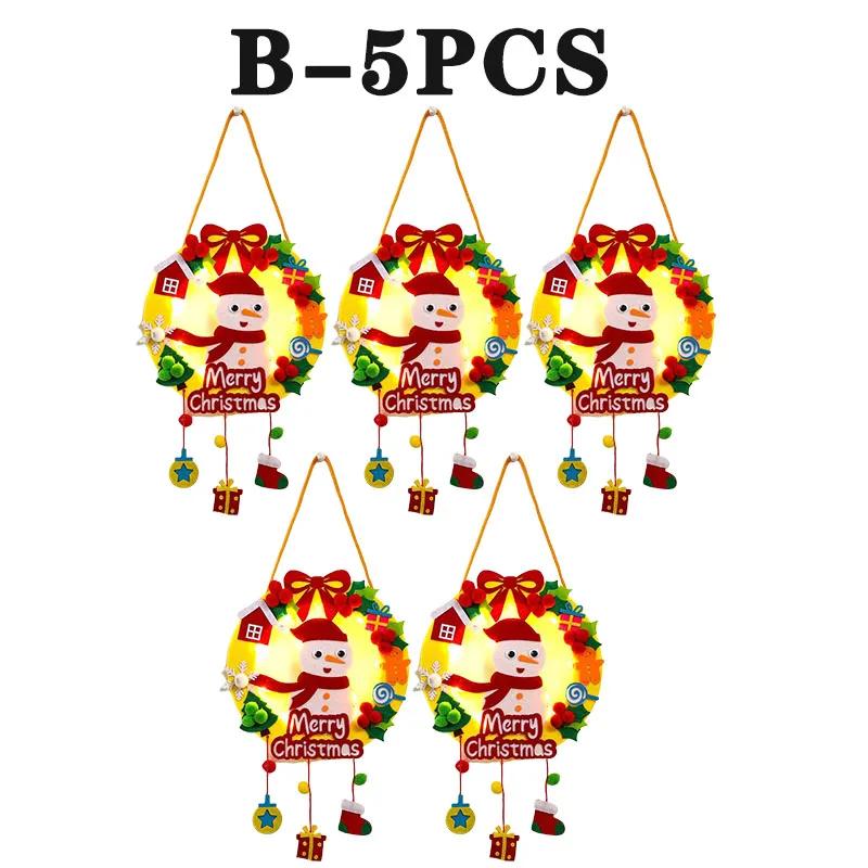 DIY Christmas Wreath Craft Kit for Kids with Light Up Decorations Create Your Own Lighted Holiday Ornament for Christmas Decor