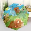 Cartoon Colorful Dinosaur Folding Umbrella Auto-Open Design 8 Iron Ribs Plastic Handle Foldable Sunshade Perfect Christmas Gifts