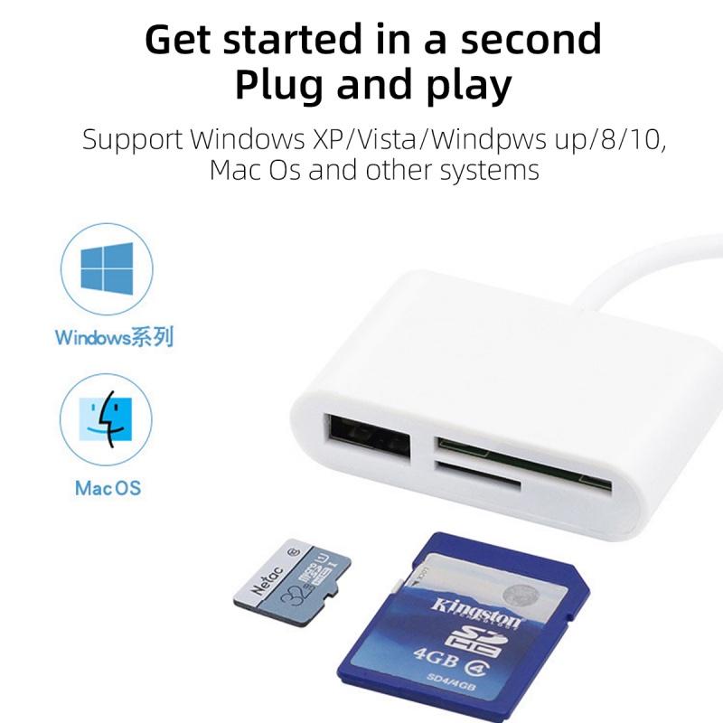 FONKEN 3 в 1 Type-c Micro USB SD TF Телефон OTG Card Reader Хост-адаптер SD Card Reader U Адаптер для чтения дисков для телефона Macbook Tablet