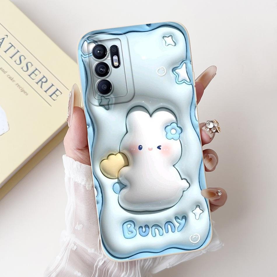 For OPPO Reno6 CPH2235 Elegant Sunflower Tulip Printed Phone Case For Oppo Reno 6 4G Soft Silicone Shockproof Cases