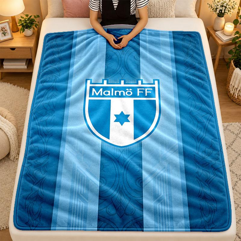 Фланелевое одеяло Malmö FF Теплое мягкое плед для использования дома на диване кровати гостиной