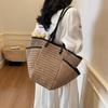 Плетеная соломенная сумка большой вместимости женская весенне-летняя новая универсальная сумка через плечо повседневная пляжная сумка для отдыха на море