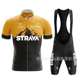 2025 for STRAVA short-sleeved set, bicycle road bike cycling suit, quick-drying, breathable and sweat-absorbing