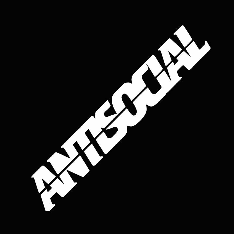 1 шт. Декаль на автомобиль с надписью «Антисоциальный» для заднего стекла Автомобиля Переднее лобовое стекло Виниловые наклейки Сделай сам Крутая гоночная наклейка на кузов Водоотталкивающее украшение