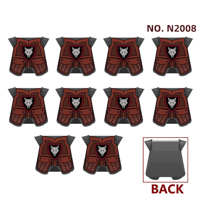 Набор средневековых строительных блоков с солдатами, лошадьми и настраиваемой броней для детей от 6 лет